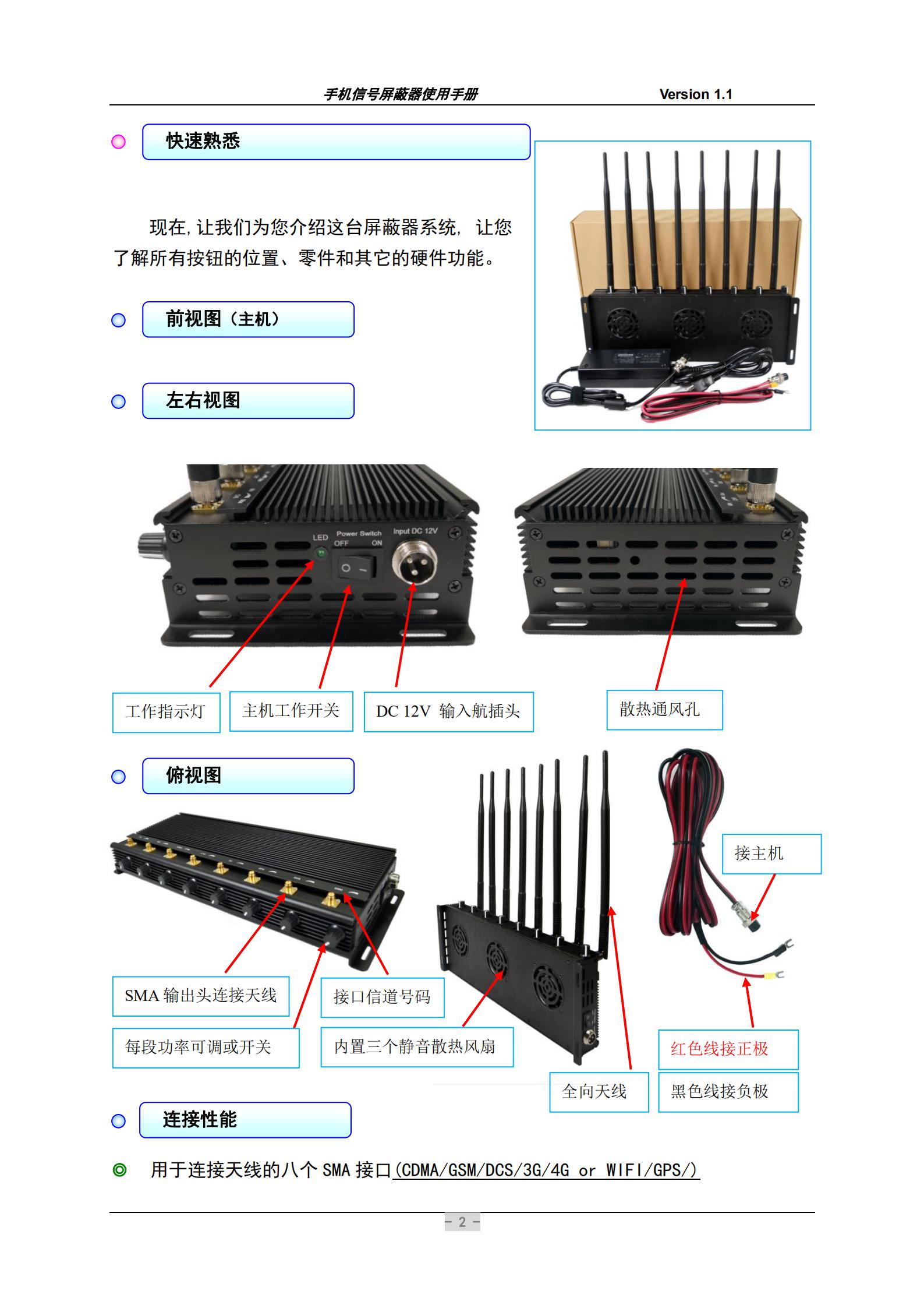 現(xiàn)在.讓我們?yōu)槟榻B這臺(tái)屏蔽器系統(tǒng), 讓您了解所有按鈕的位置、零件和其它的硬件功能。

